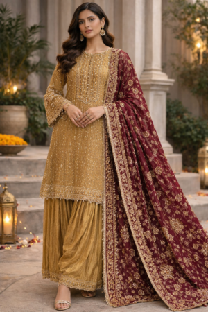 3 Piece Chiffon Suit