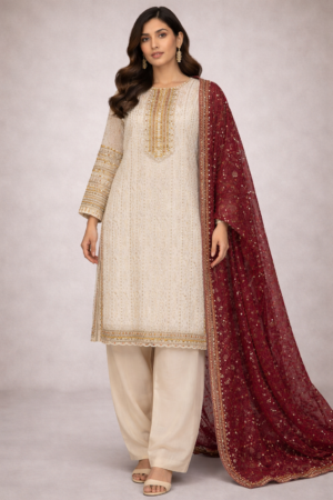3 Piece Chiffon Suit