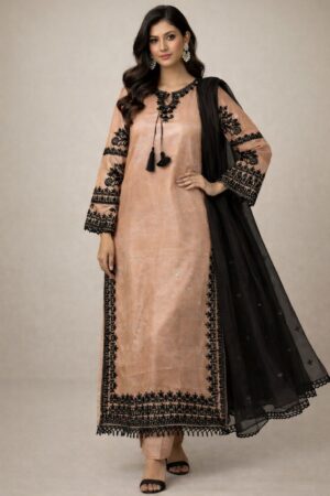 3 Piece Sheesha Silk Suit